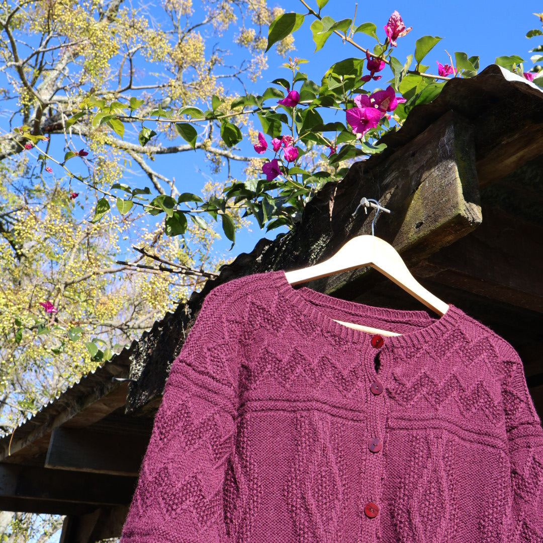 Hand knitted cardigan
