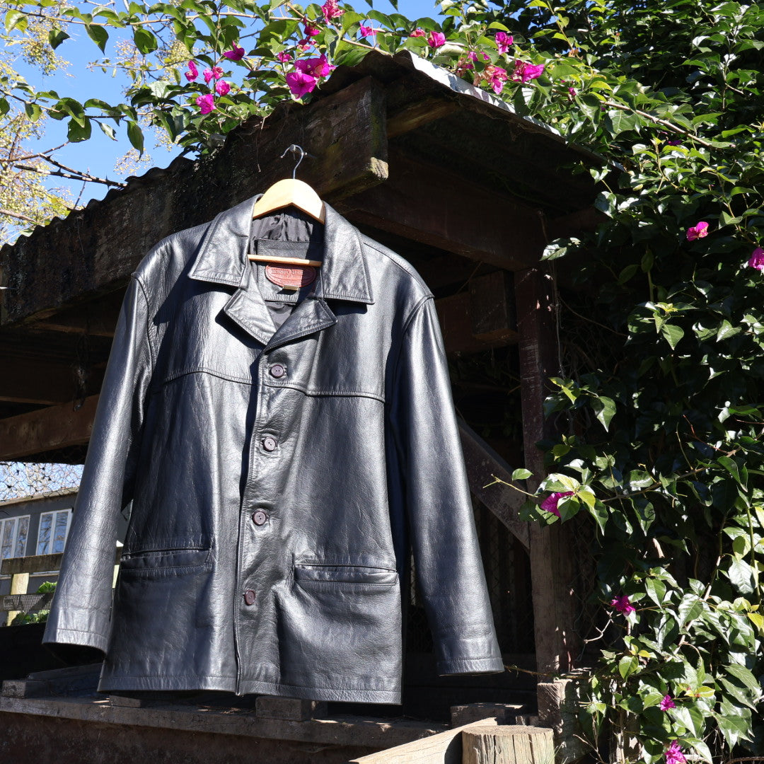Leather coat