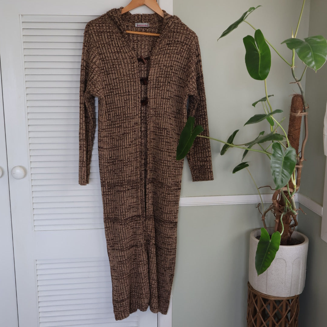 Long knitted cardigan