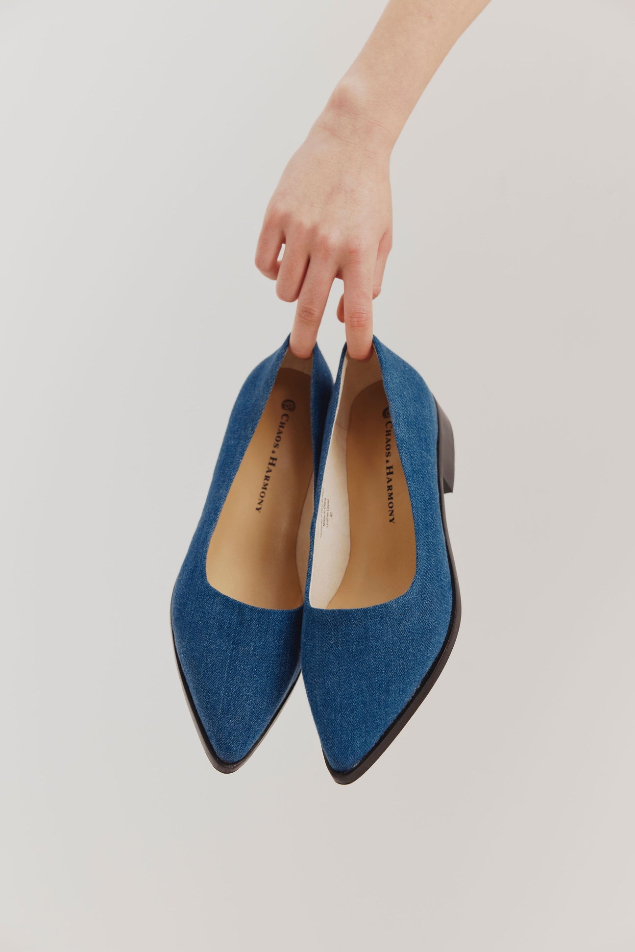 chaos & harmony Thea flat denim