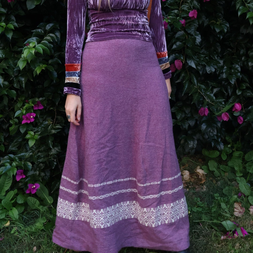 Woolen handmade maxi skirt
