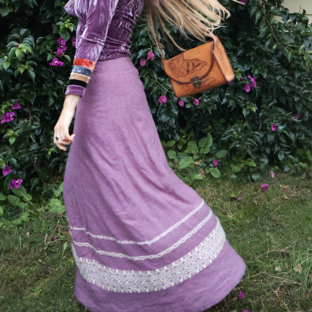 Woolen handmade maxi skirt