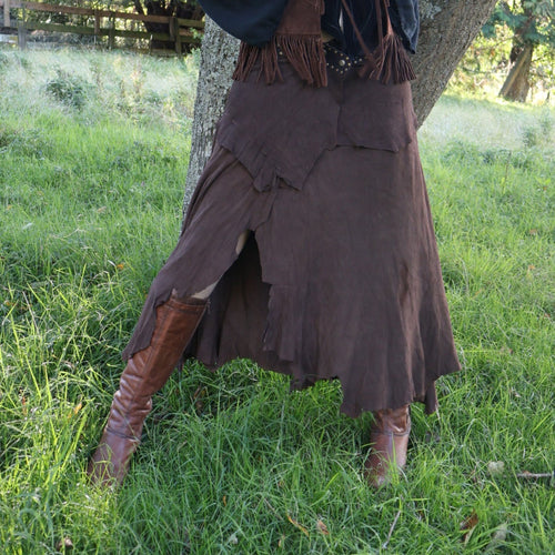 Epic leather wrap skirt