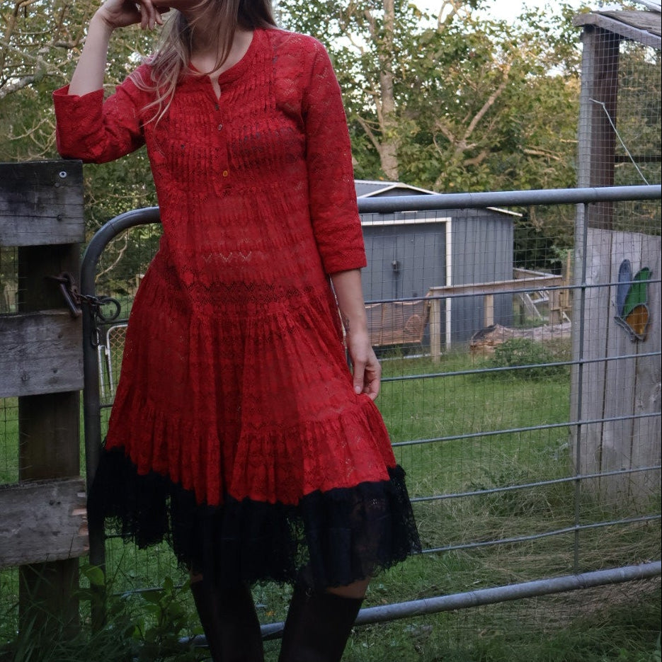 stunning sheer lace dress