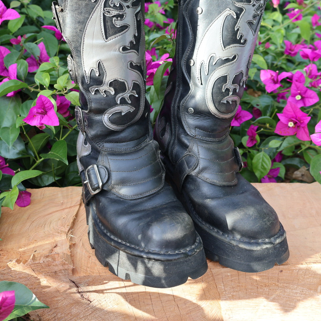 Vintage New Rock leather boots